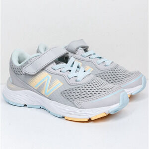 NEW BALANCE 680v6 Bungee Sneakers Rain Cloud Pale Blue Chill Light Mango Sz 10.5